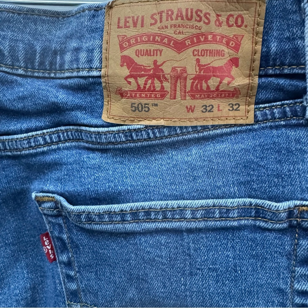 Levi’s 505 Waterless Straight Leg Jeans Men’s W32 L32 - Picture 4 of 9